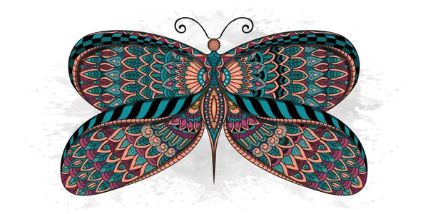 Vecteur Zentangle Papillon Stylisé — Image vectorielle