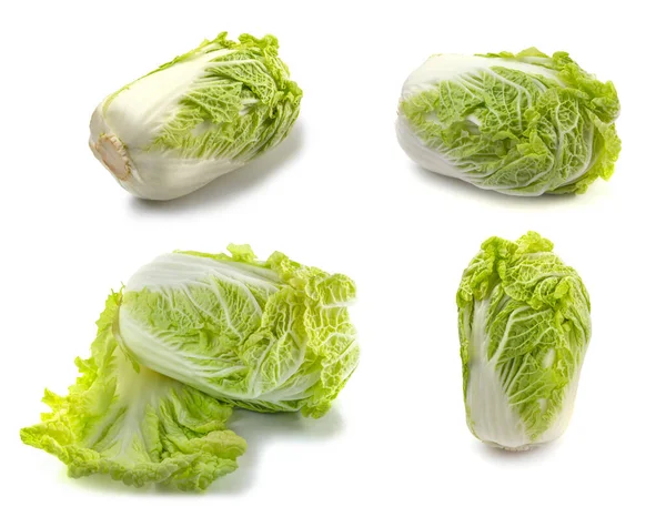 Peking Cabbage Close White Isolated Background Free Space Space Text — Stock Photo, Image