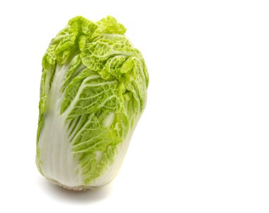 Pekin lahanası beyaz izole arkaplan, boş alan, metin için boşluk