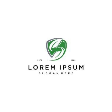 Yaprak logosu konsept vektör şablonu