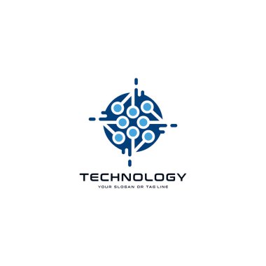 Yaratıcı logo tasarımı teknoloji vektör şablonu
