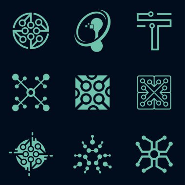 Yaratıcı logo tasarım teknolojisi vektör şablonunu ayarla