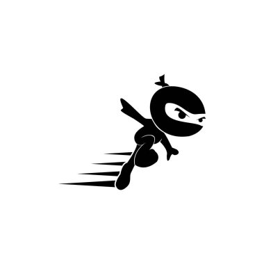Yaratıcı siyah ninja logo vektör şablonu