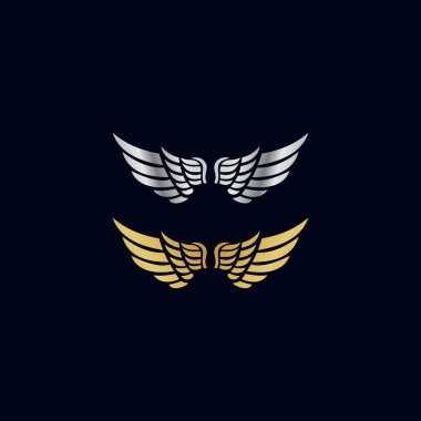 logo tasarım kanat vektör şablonu