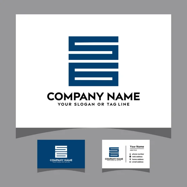 Iniciais Logotipo Com Modelo Vetor Cartão Visita — Vetor de Stock