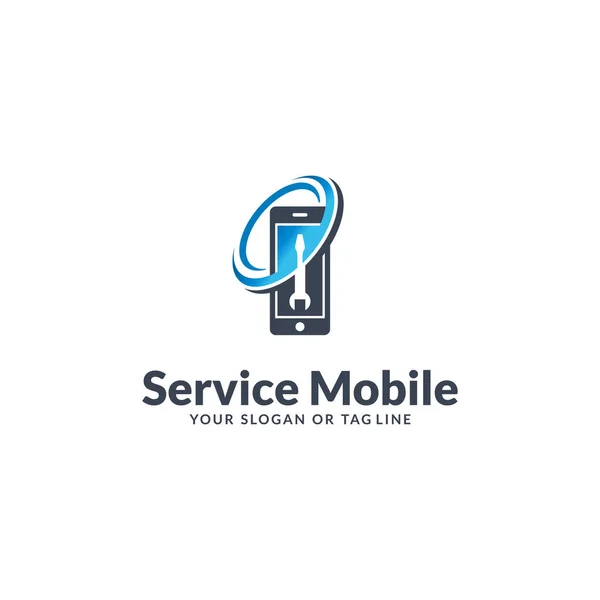 Modello Vettoriale Del Servizio Progettazione Logo Mobile — Vettoriale Stock