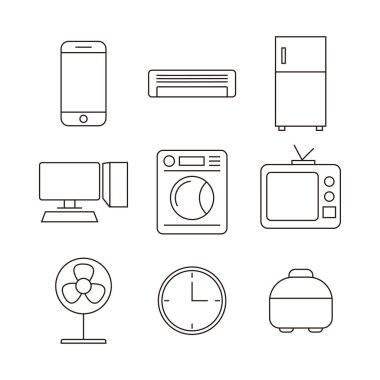 Elektronik simge ev aletleri vektör şablonu