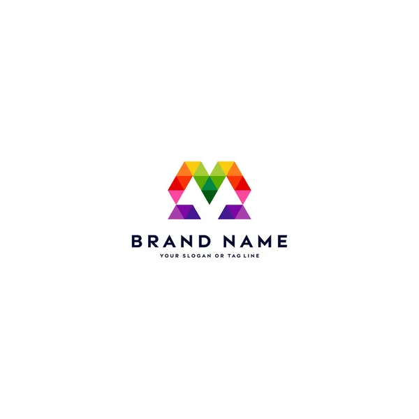 Lettera Logo Gradiente Colore Modello Vettoriale Colori — Vettoriale Stock