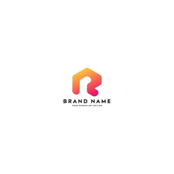 Letter Logo Full Color Gradient Vector Template — Stock Vector