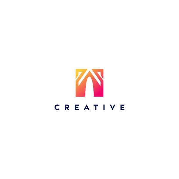 Logotipo Creativo Letra Con Vector Color Degradado — Foto de Stock