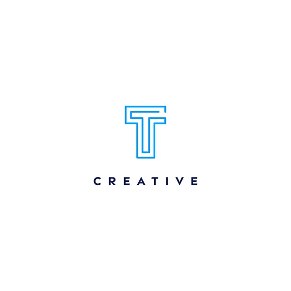 Logo Creativo Letra Con Vector Color Degradado — Vector de stock