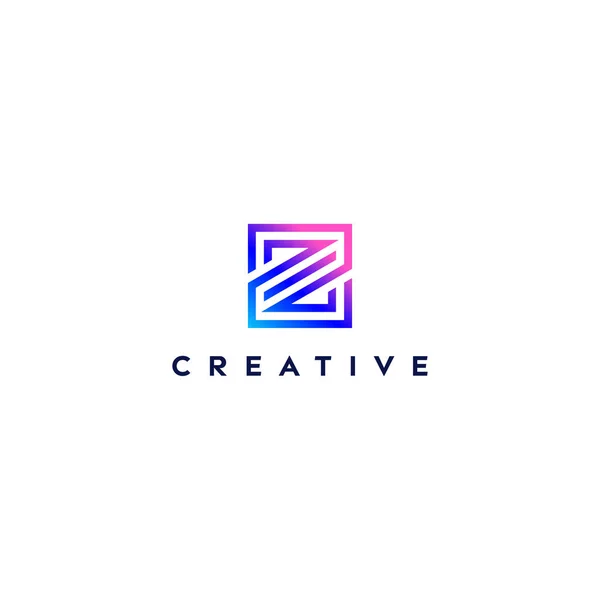 Kreativ Logotyp Bokstav Med Lutning Färg Vektor — Stock vektor
