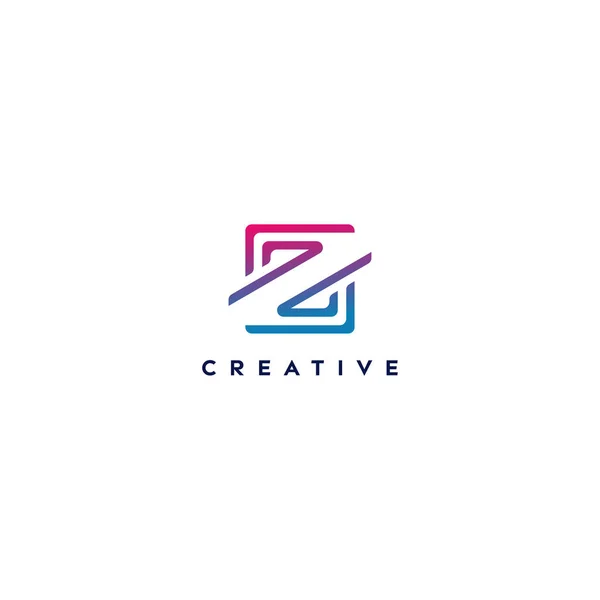 Logo Créatif Lettre Avec Vecteur Dégradé Couleur — Image vectorielle