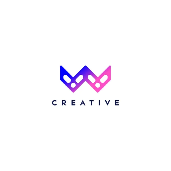 Logotipo Creativo Letra Con Vector Color Degradado — Archivo Imágenes Vectoriales