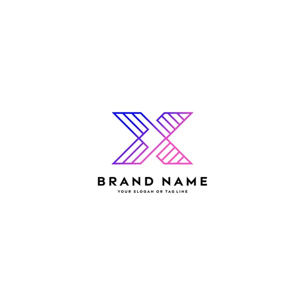 Logo Letra Gradiente Color Vector Plantilla — Vector de stock