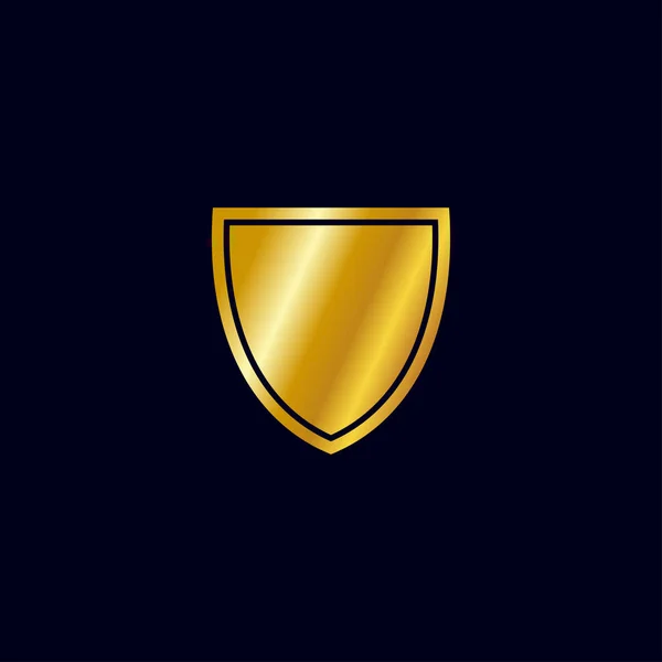 Векторный Шаблон Значка Щита Золота — стоковый вектор