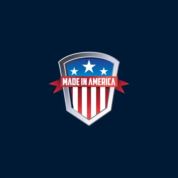 Design Made America Shield Vector Template — Stock Vector