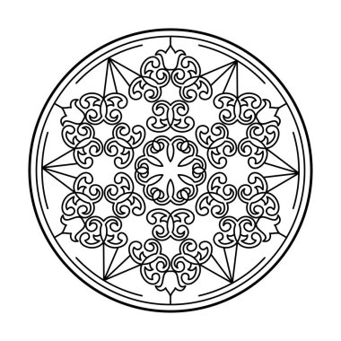 Mandala dekoratif çiçek tasarımı modern vektör şablonunu süsler