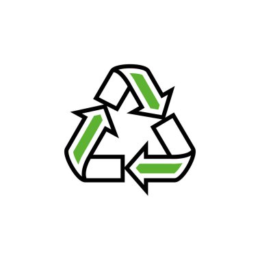Geri dönüşüm simgesi vektör şablonu
