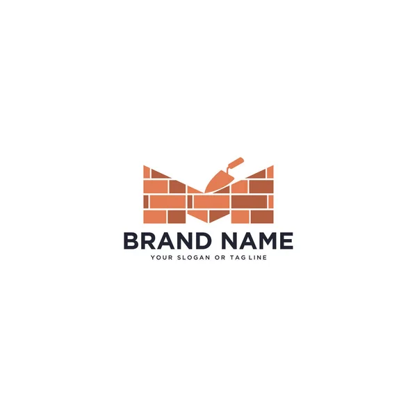 Logo Design Letter Brick Template — Stock Vector