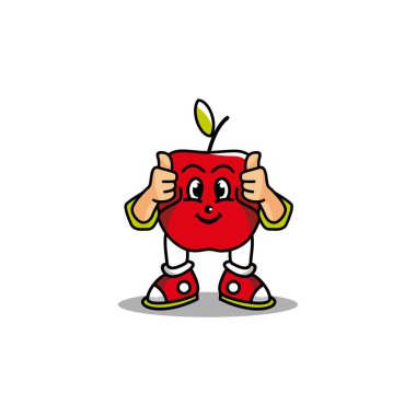 Apple tasarım maskot vektör şablonu