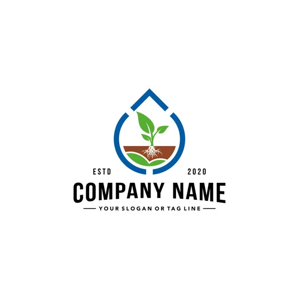 Creative Farming Logo Vector Template — Stock Vector