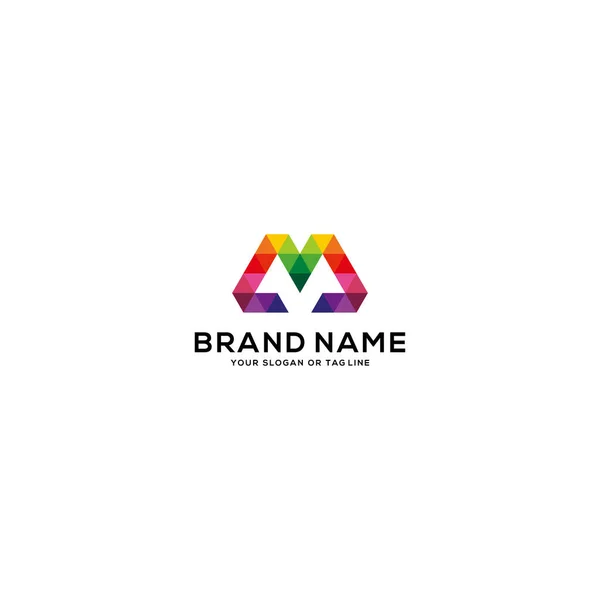Logo Ontwerp Letter Kleurrijke Vector Template — Stockvector