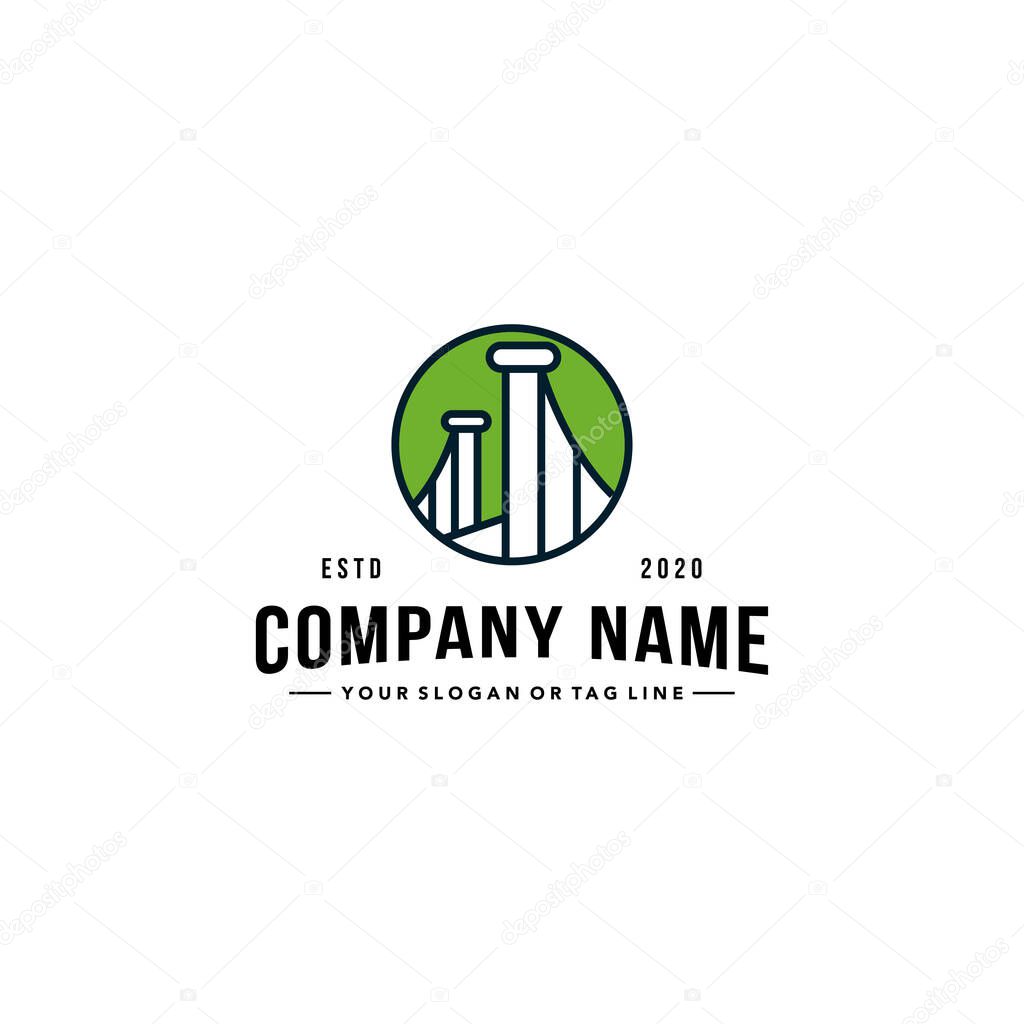 Bridge logo design vector template