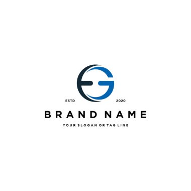 harf EG logo tasarım vektör şablonu