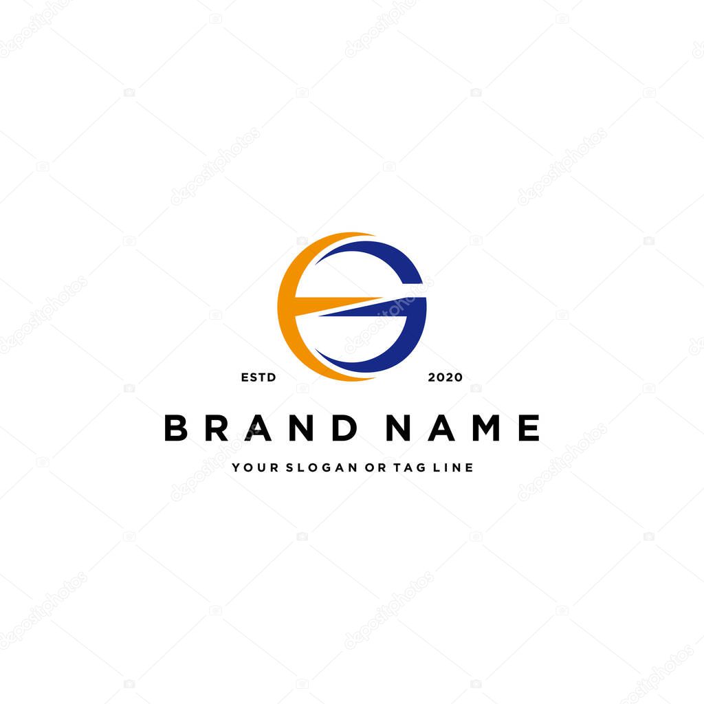 Letter EG logo design vector template