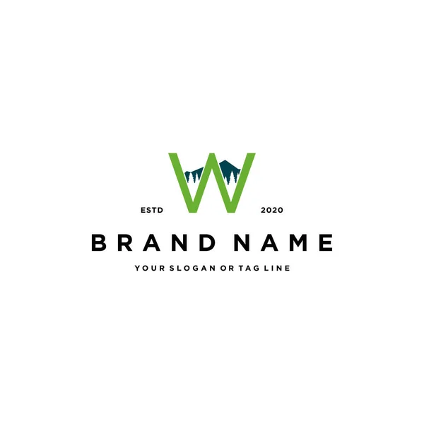Písmeno Panorama Logo Design Vektorová Šablona — Stock fotografie