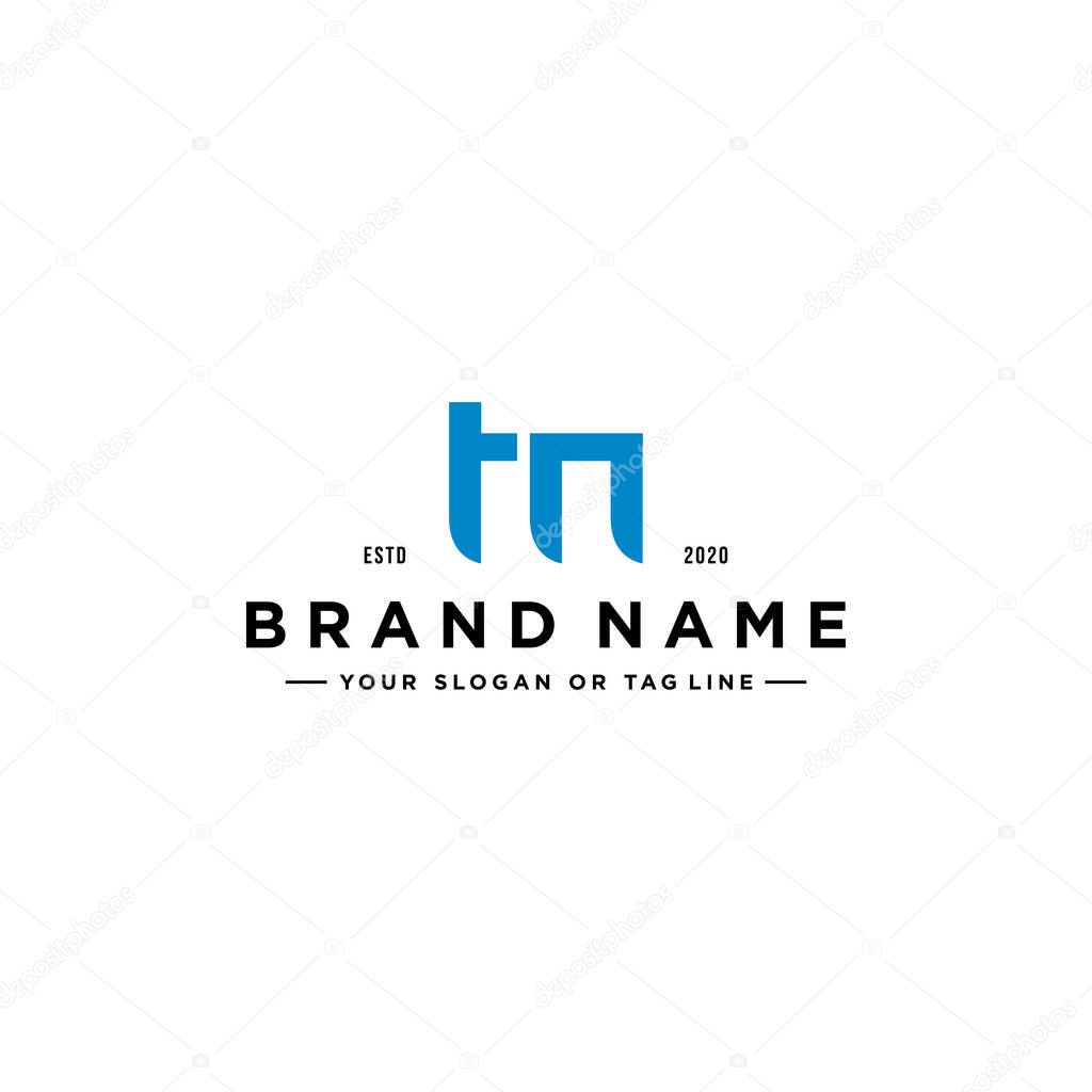 letter tm logo design vector template