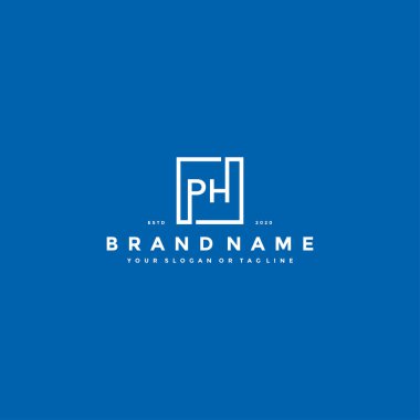harf PH logo tasarım vektör şablonu