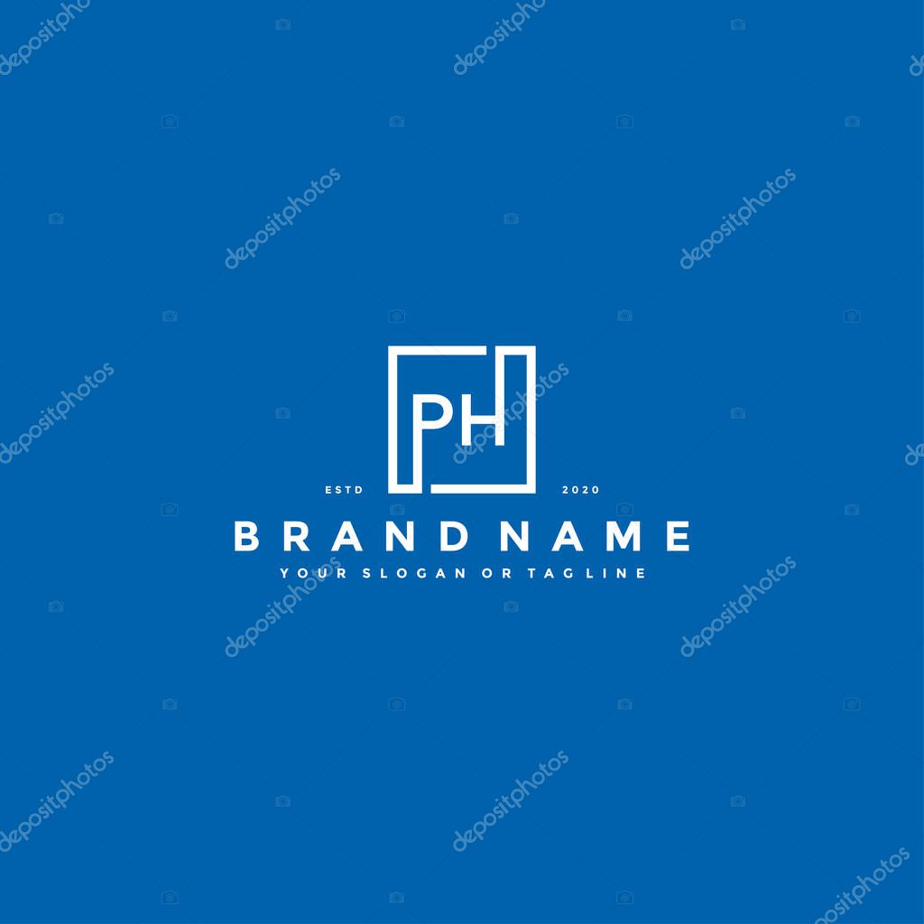 Letter PH logo design vector template