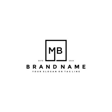 harf MB logo tasarım vektör şablonu