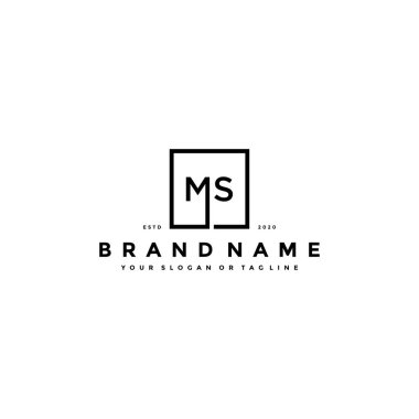MS logo tasarım vektör şablonu