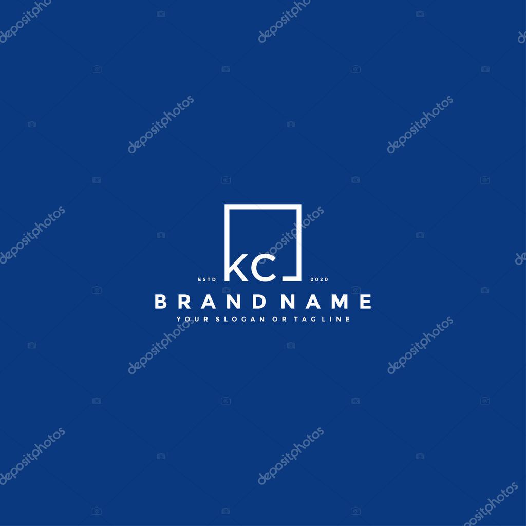 Letter KC logo design vector template