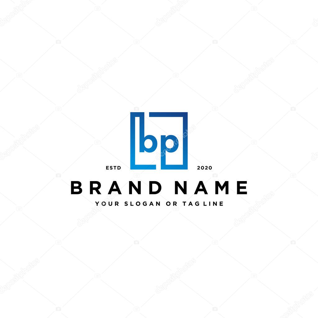 Letter bp logo design vector template