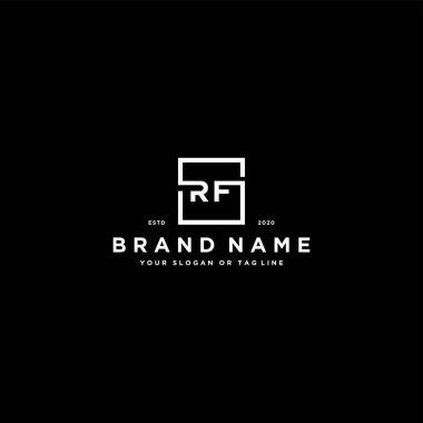 harf RF logo tasarım vektör şablonu