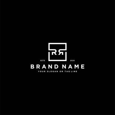 Harf RR Logo Tasarım Vektörü Şablonu