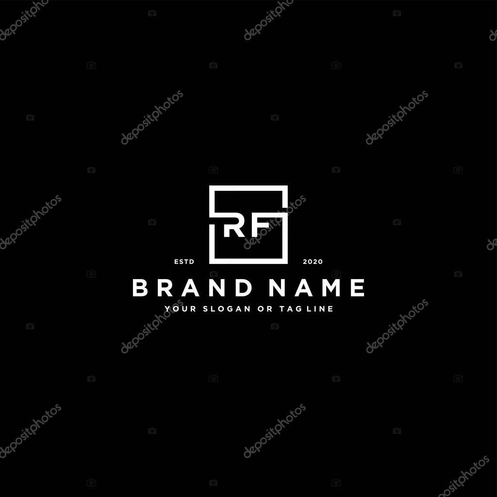 Letter RF logo design vector template