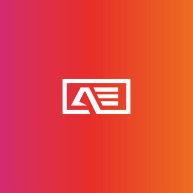 AE harfi logo tasarım vektör şablonu