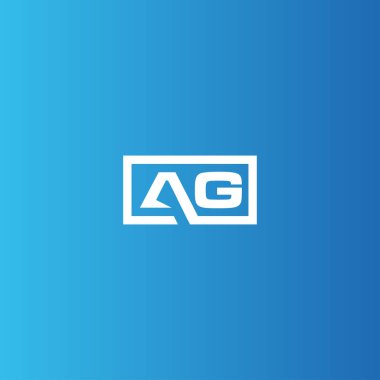 harf AG logo tasarım vektör şablonu