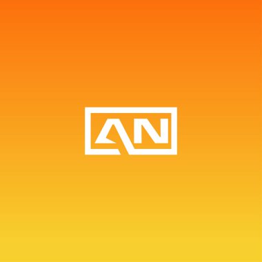 AN harfi logo tasarım vektör şablonu