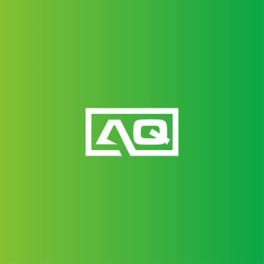 harf AQ logo tasarım vektör şablonu