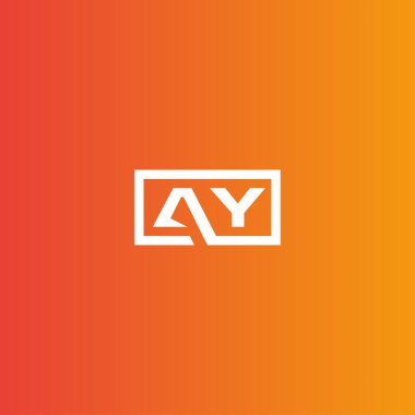 harf AY logo tasarım vektör şablonu
