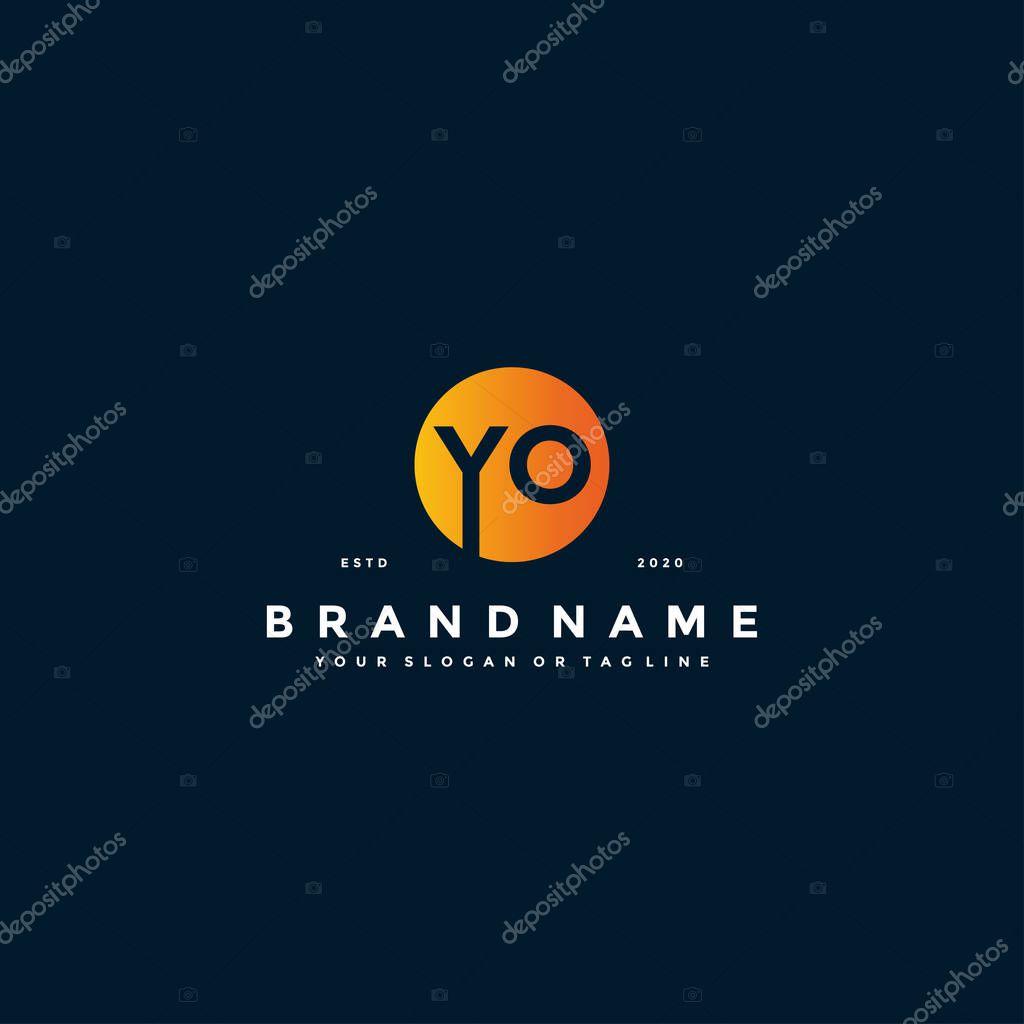 Letter YO logo design vector template