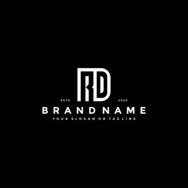 harf RD logo tasarım vektör şablonunu ayarla