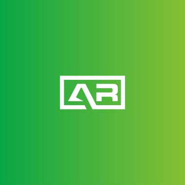 AR harfi logo tasarım vektör şablonu