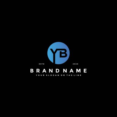 Letter YB logo design vector template vector